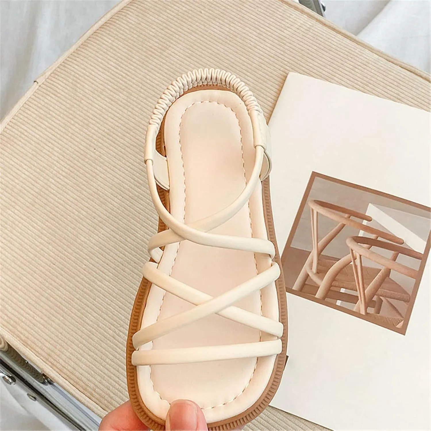 Girls Sandals Open Toe Mesh Design Sandals Flat Sandals Summer Dress Shoes Casual Fashion Winter Toddler Shoes