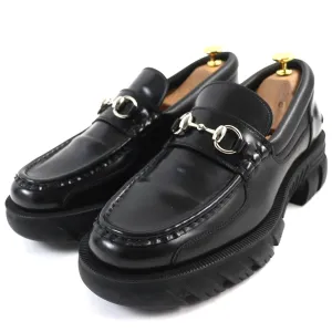 GUCCI loafers 658822 leather black 8