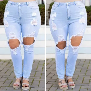 I'll Give My Review Jeans, Light Wash