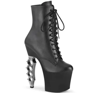 IRONGRIP-1020 Pleaser Black Faux Leather Sexy Platform Shoes (Pole Dancing Heels)