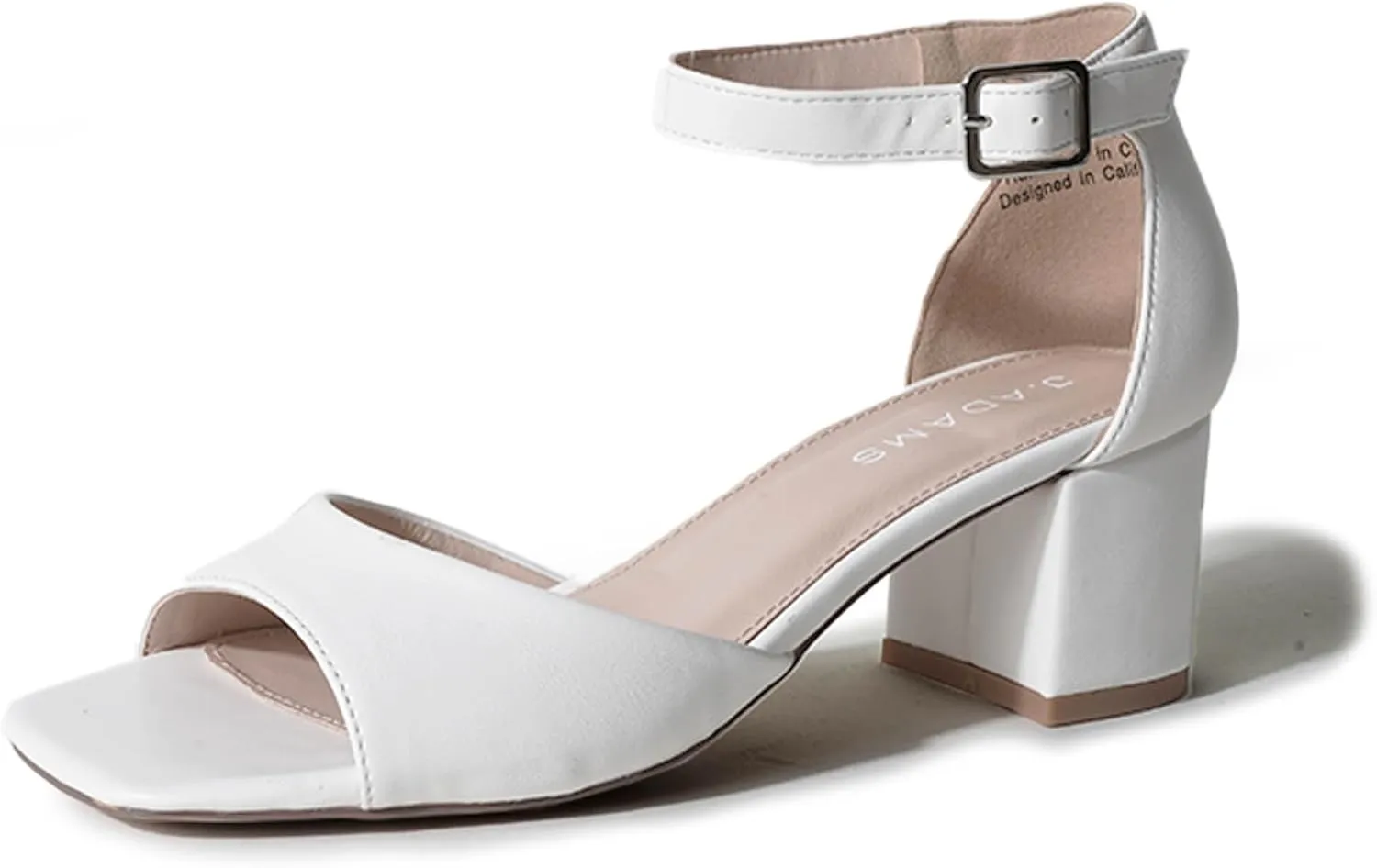 J. Adams Ruth Heeled Sandal ?C Low Block Heels for Women, Short Heel Bridal & Wedding Shoes, Dressy Prom Heels, Elegant Formal Dress Shoes for Bride