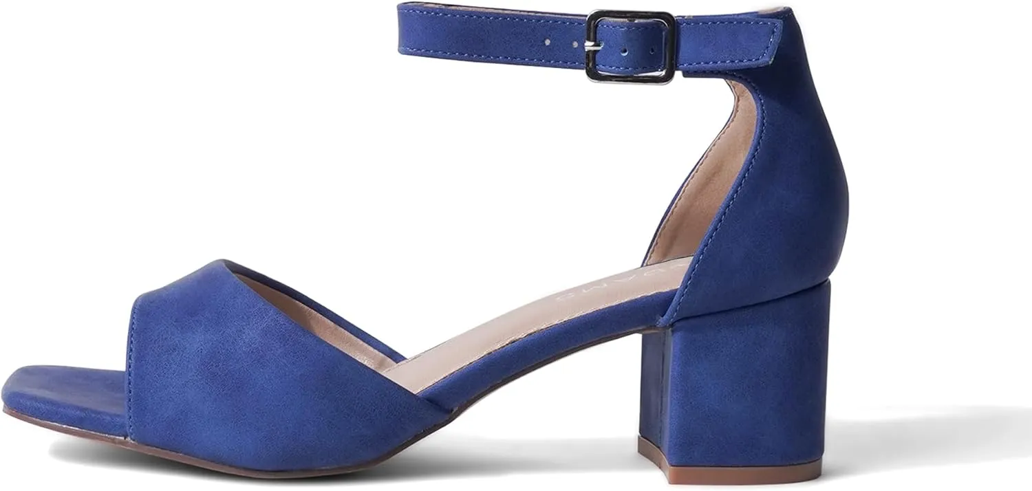 J. Adams Ruth Heeled Sandal ?C Low Block Heels for Women, Short Heel Bridal & Wedding Shoes, Dressy Prom Heels, Elegant Formal Dress Shoes for Bride