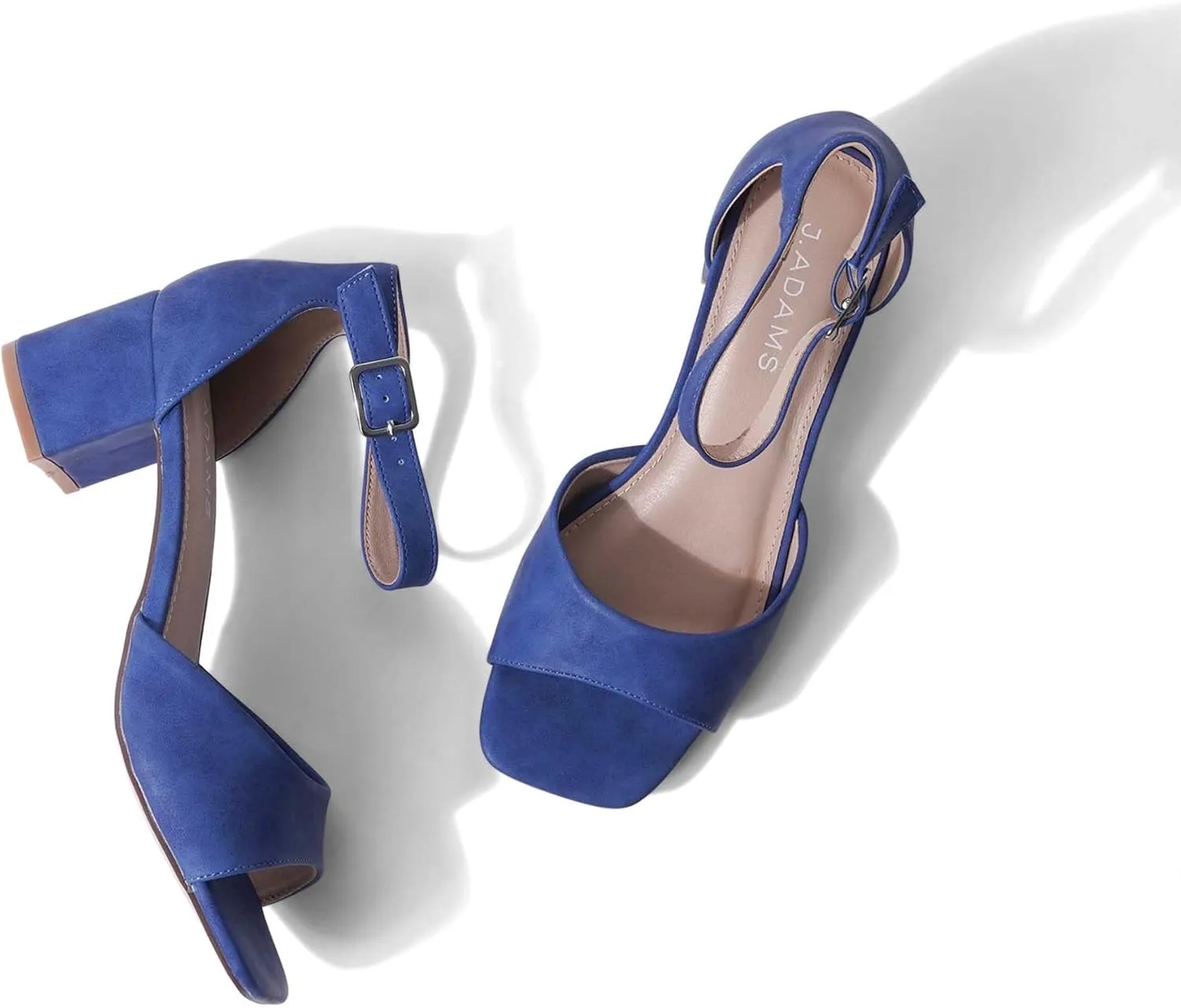 J. Adams Ruth Heeled Sandal ?C Low Block Heels for Women, Short Heel Bridal & Wedding Shoes, Dressy Prom Heels, Elegant Formal Dress Shoes for Bride
