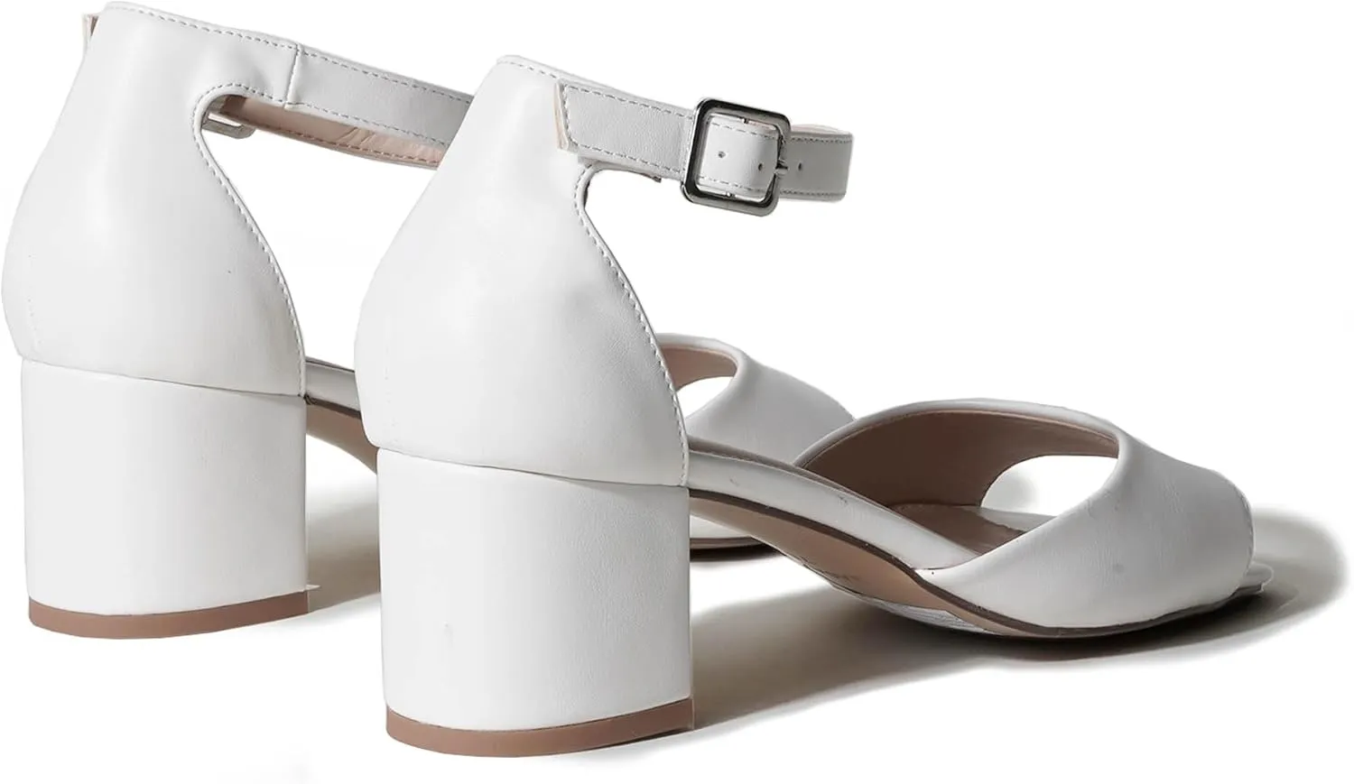 J. Adams Ruth Heeled Sandal ?C Low Block Heels for Women, Short Heel Bridal & Wedding Shoes, Dressy Prom Heels, Elegant Formal Dress Shoes for Bride