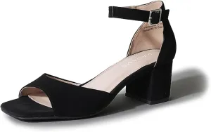J. Adams Ruth Heeled Sandal ?C Low Block Heels for Women, Short Heel Bridal & Wedding Shoes, Dressy Prom Heels, Elegant Formal Dress Shoes for Bride