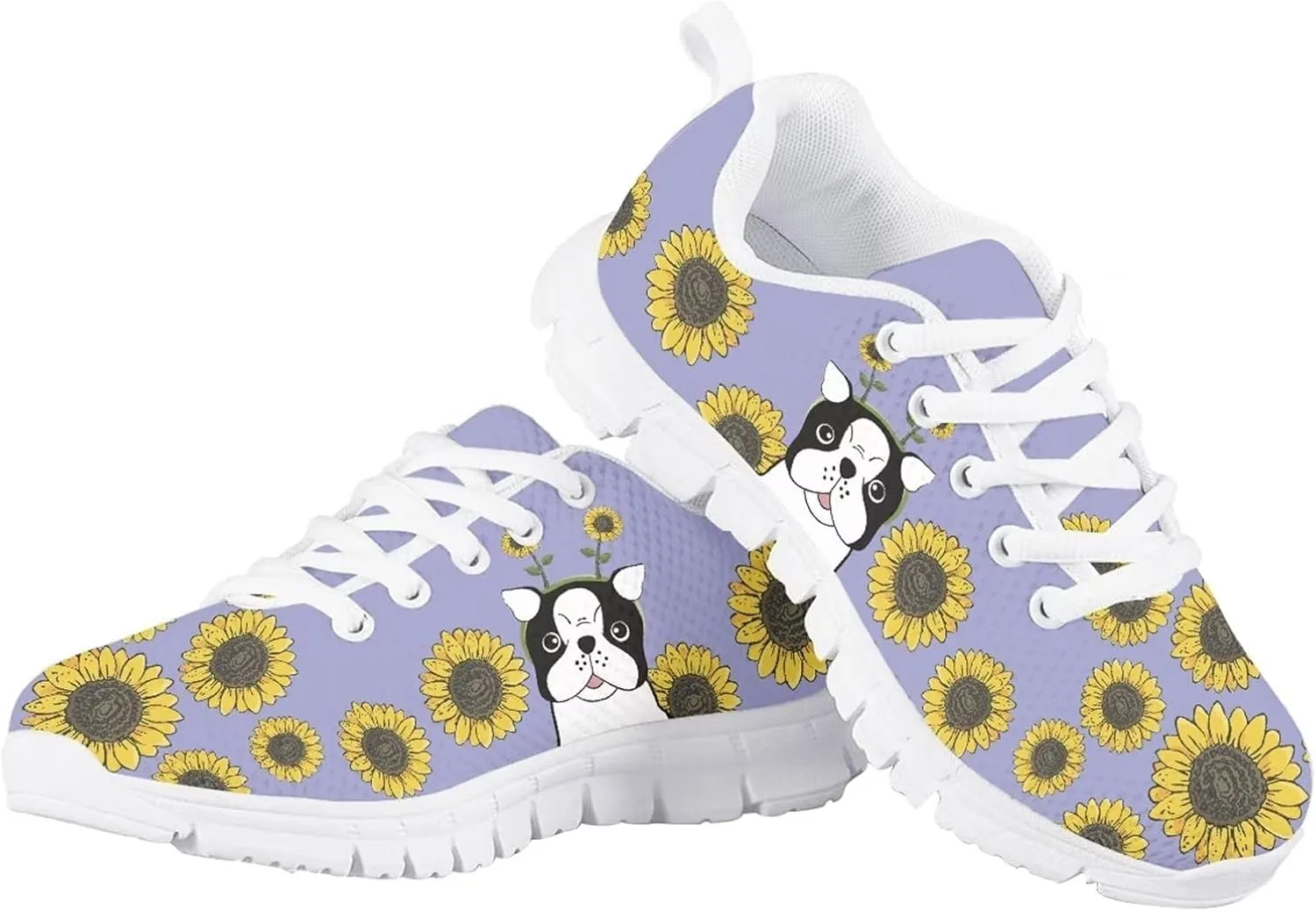 KEIAHUAN Girls Running Shoes Lace up Sneakers Breathable Lightweight Tennis Shoes Non Slip Athletic Training Shoes Fashion Trendy