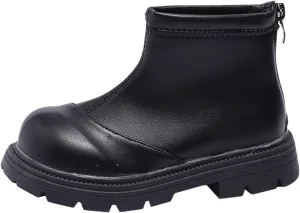 Kids Girls Ankle Boots Comfortable Winter Warm Flat Non-Slip Snow Boots for Toddler Little/Big Kid Water-Proof Boot