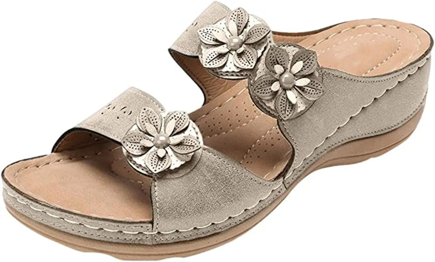 Ladmiple Orthopedic Dress Sandals For Women Plantar Fasciitis Comfortable Casual Summer Orthotic Flip Flops With Arch Support