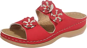 Ladmiple Orthopedic Dress Sandals For Women Plantar Fasciitis Comfortable Casual Summer Orthotic Flip Flops With Arch Support