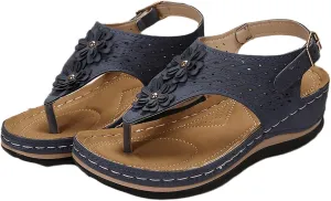 Ladmiple Sandals Women Dressy Comfortable Flat Orthotic Flip Flops Casual Summer Walking Orthopedic Slides With Arch Support
