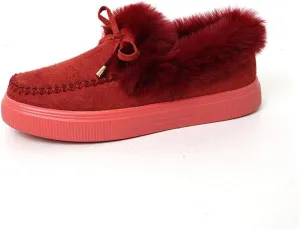 Ladmiple Winter Boots For Women 2024 Fashion Snow Warm Ankle Booties Fur Lined Anti-Slip Outdoor Slip On Loafers Shoes