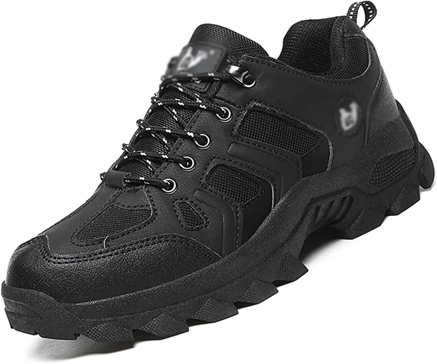 Men Hiking Shoes Lightweight Non-Slip Breathable Sneakers Low Top Walking Shoes Suede Waterproof Hiking Shoes for Outdoor Trailing Trekking Walking Climbing-Black||46