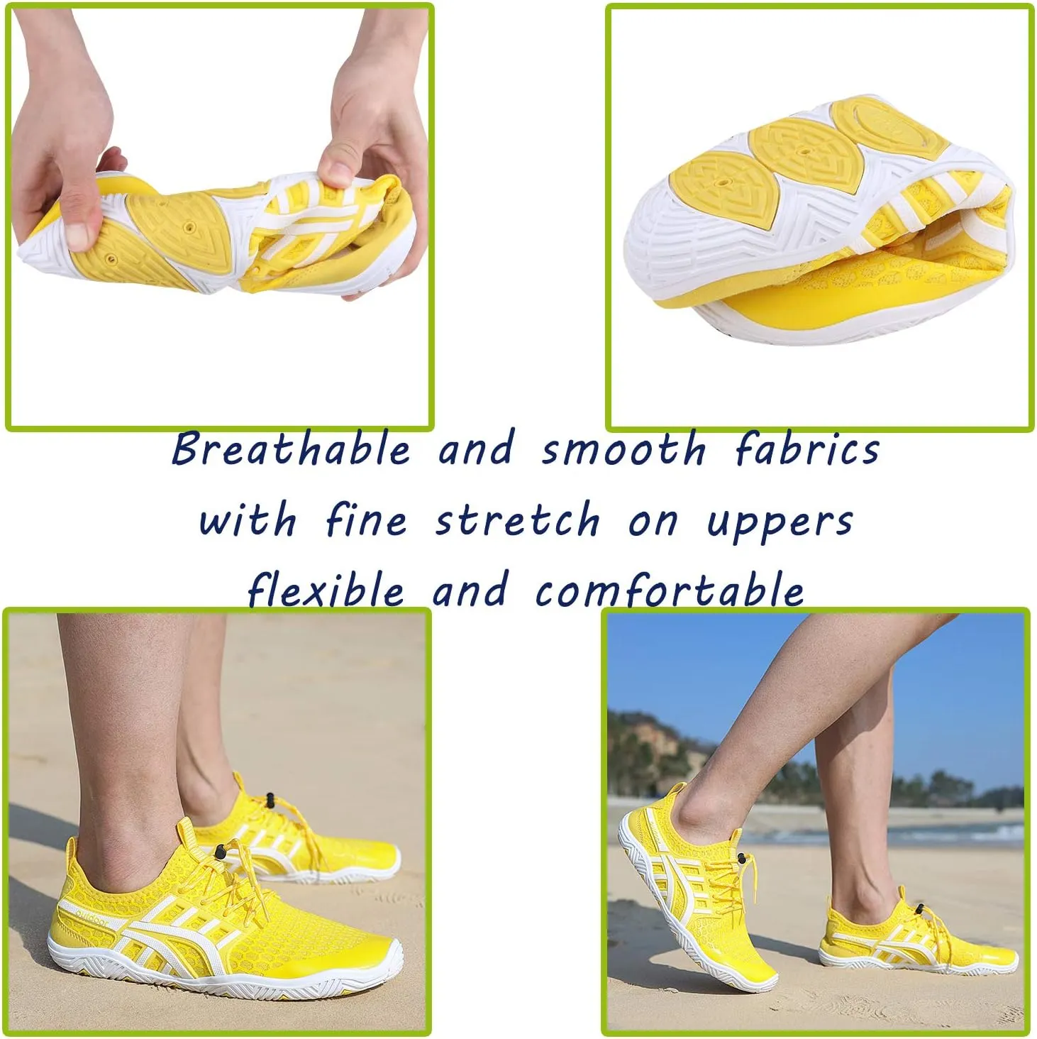 Men Women Water Sports Shoes Slip-on Quick Dry Aqua Swim Shoes for Pool Beach Surf Walking Water Park