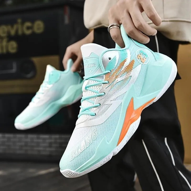 Men's Basketball Shoes High Top Anti Slip Breathable Fashionable Sports Shoes Lace Up Sports Training Boots