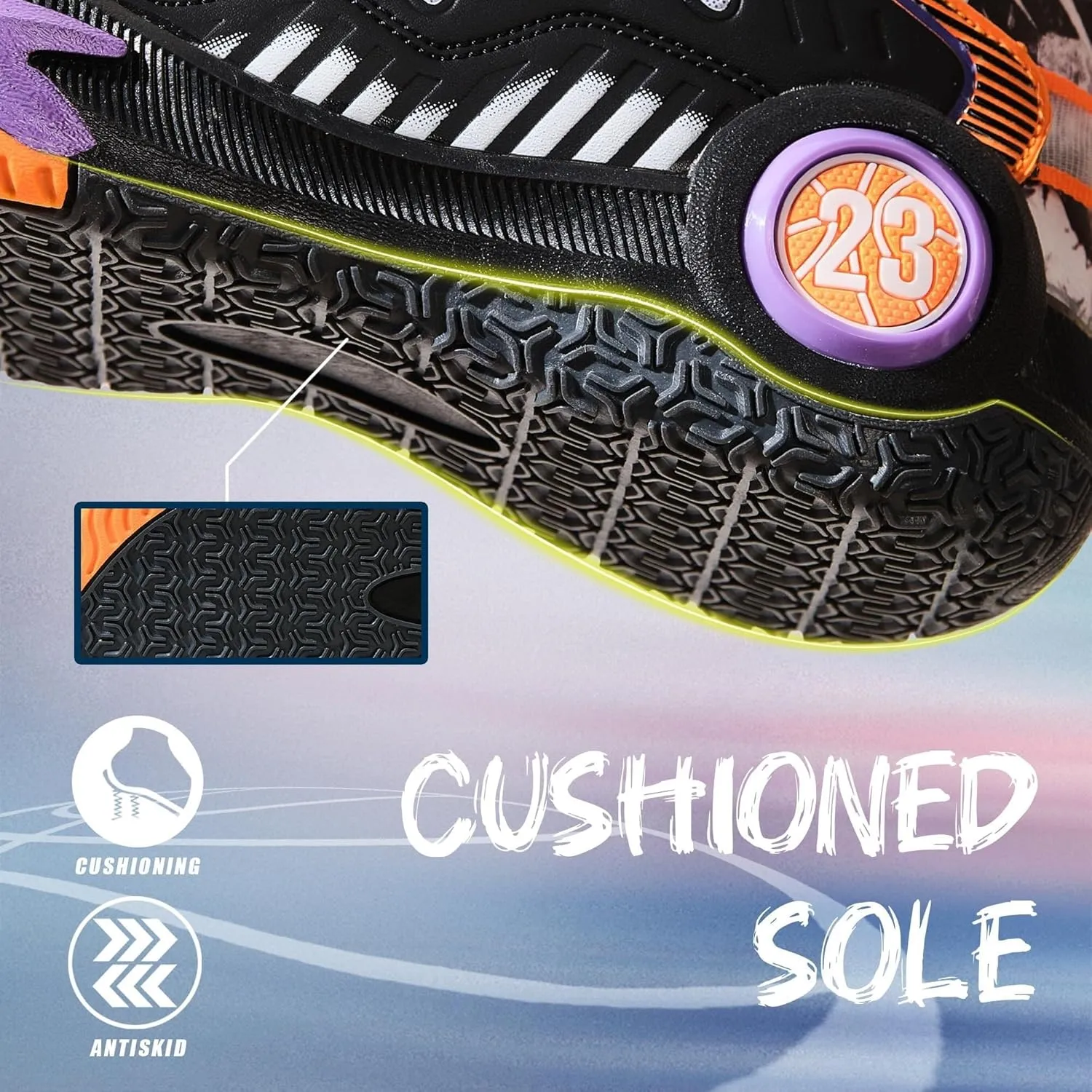 Men's Basketball Shoes Lightweight Breathable Outdoor Sports Shoes Fashionable Non Slip Running Sports Boots