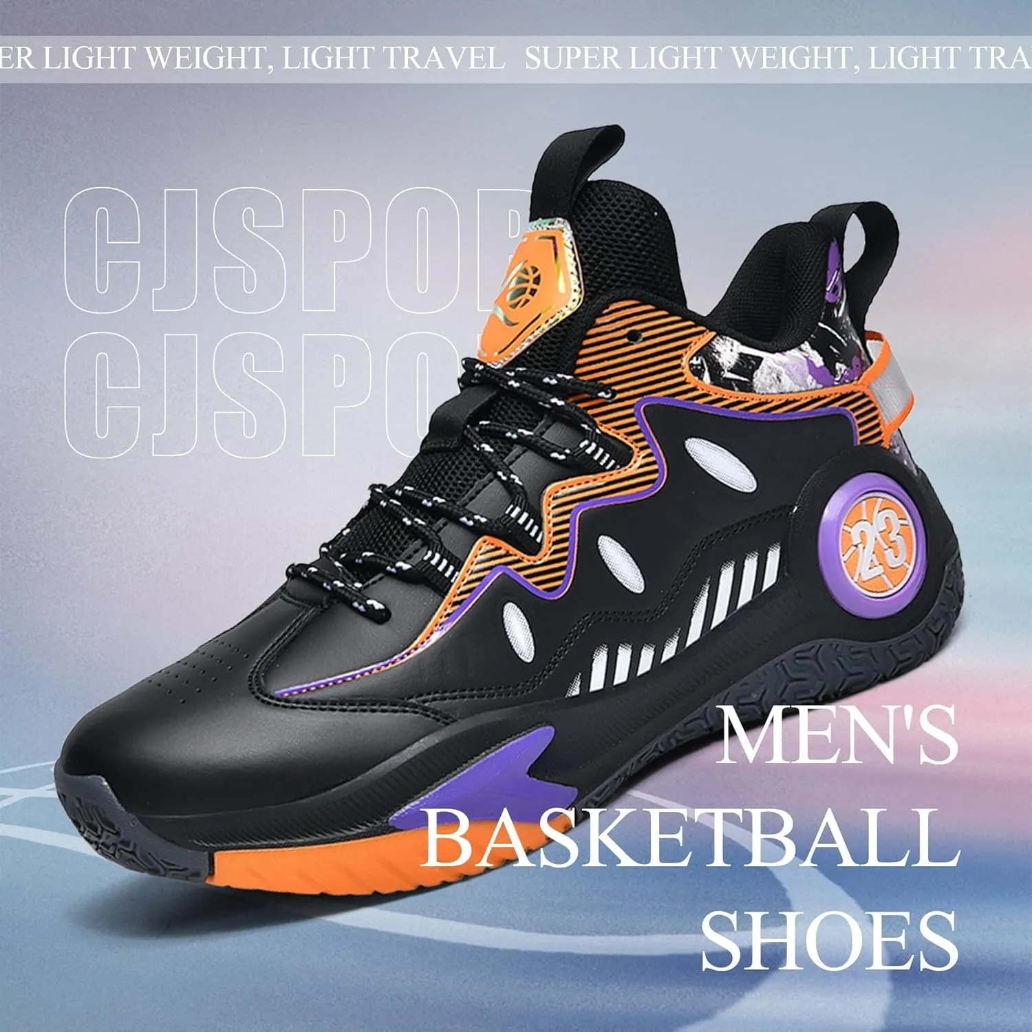 Men's Basketball Shoes Lightweight Breathable Outdoor Sports Shoes Fashionable Non Slip Running Sports Boots