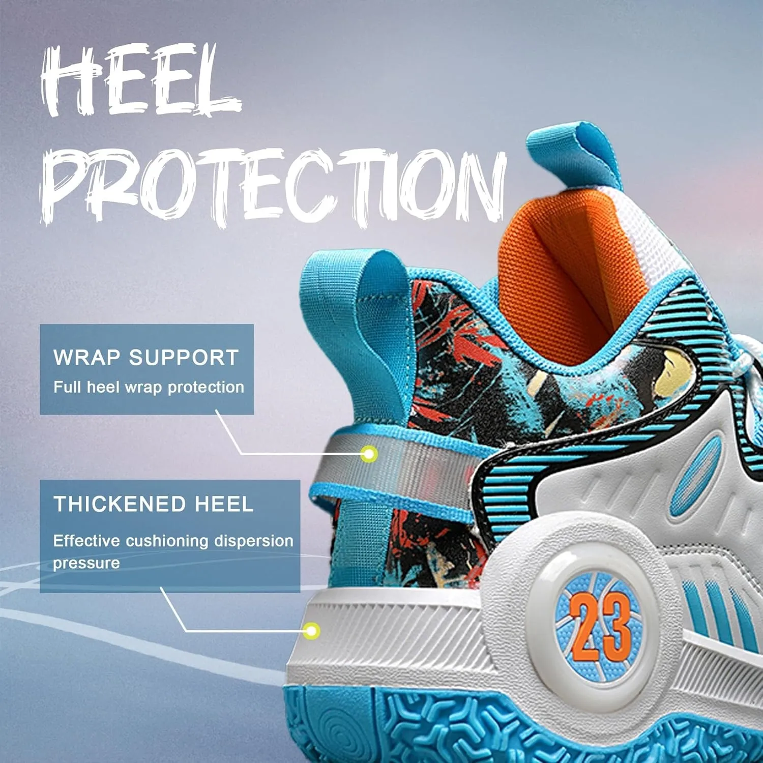 Men's Basketball Shoes Lightweight Breathable Outdoor Sports Shoes Fashionable Non Slip Running Sports Boots