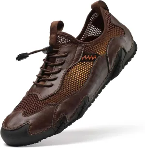 Men's Breathable Mesh Casual Walking Shoes, Outdoor Anti Slip Hiking and Mountain Climbing Shoes, Quick Drying Swimming, Fishing, Beach Water Shoes, Outdoor Sports
