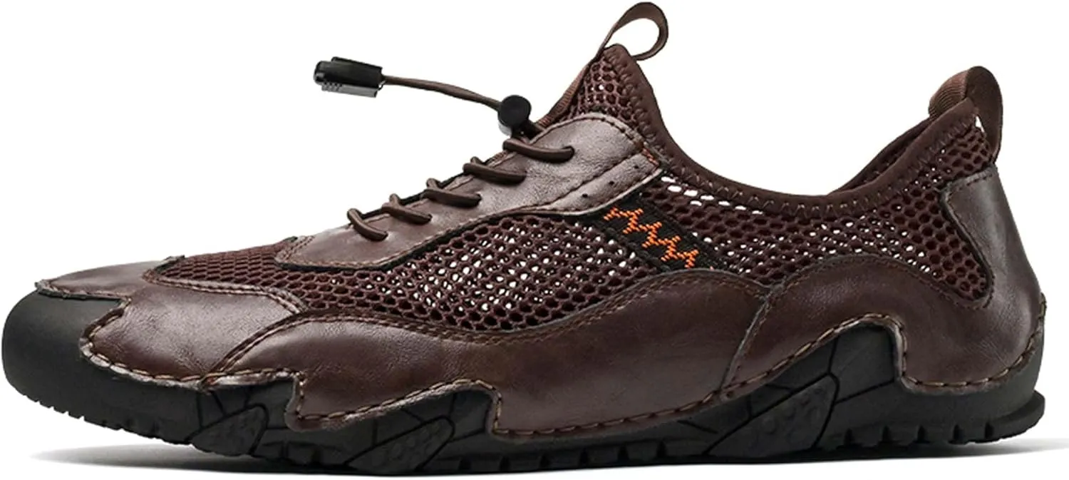 Men's Breathable Mesh Casual Walking Shoes, Outdoor Anti Slip Hiking and Mountain Climbing Shoes, Quick Drying Swimming, Fishing, Beach Water Shoes, Outdoor Sports