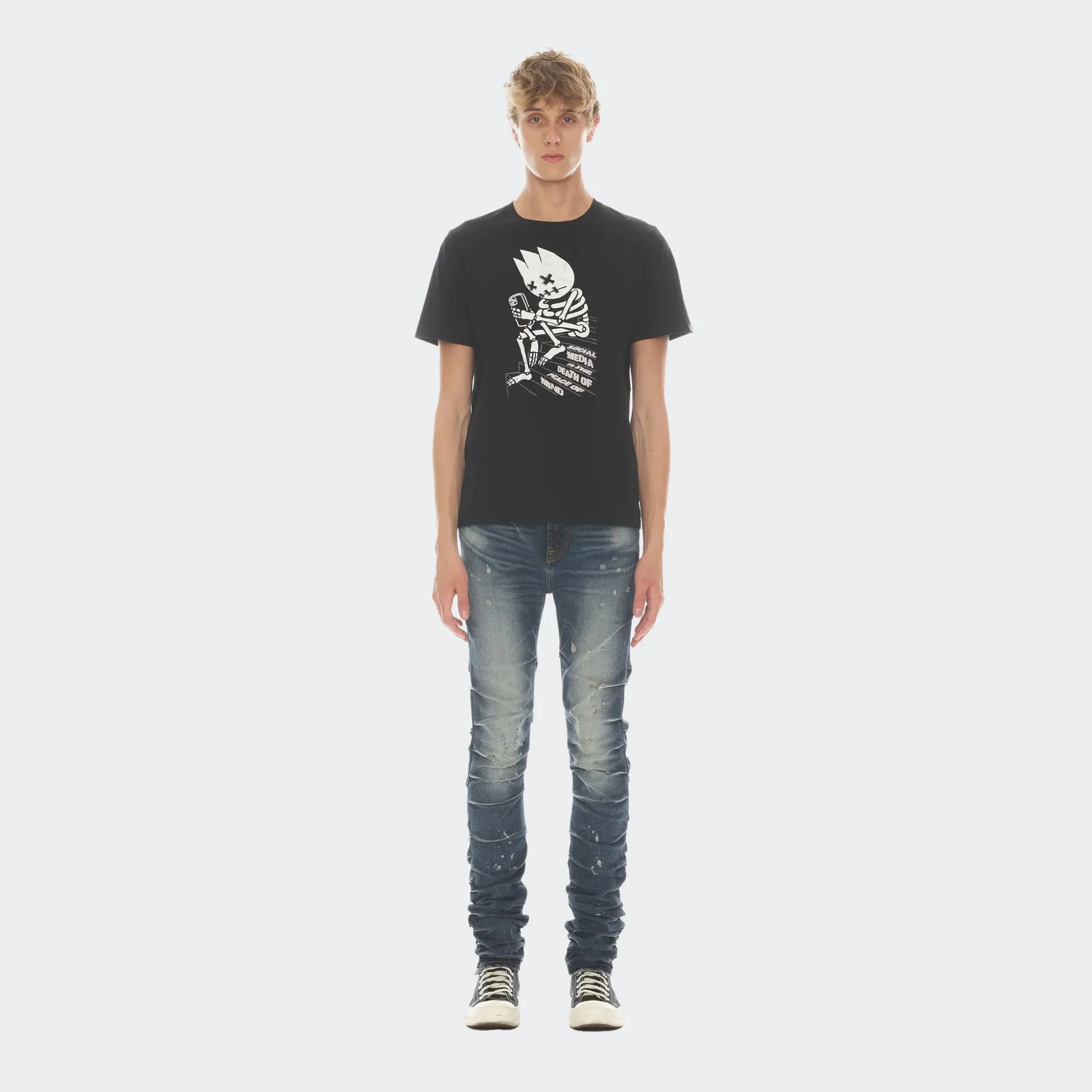 Men's Cult of Individuality Social Media Tee Black