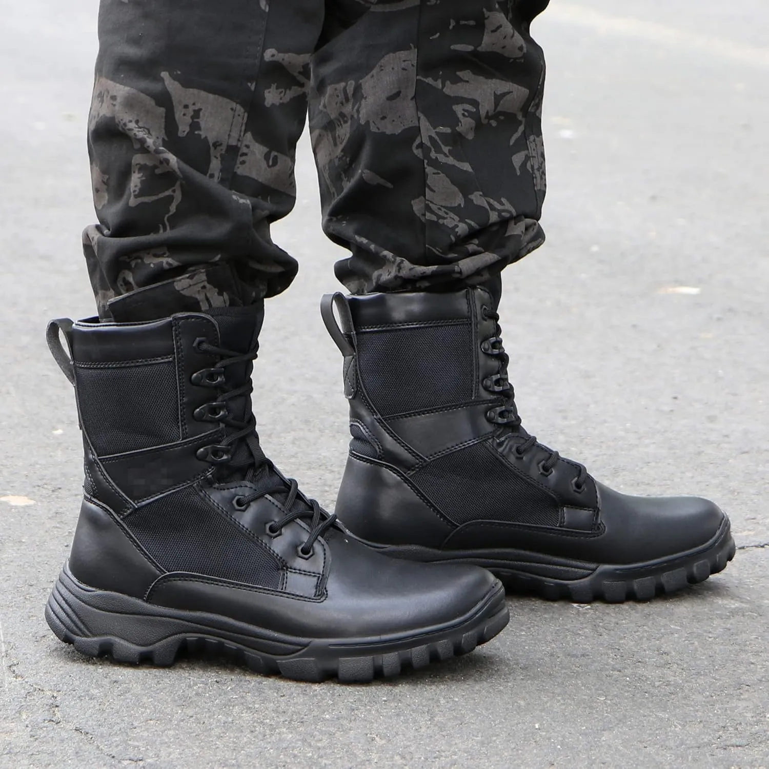 Mens Hiking Boots Travel Climbing Boots Outdoor High Rise Boots Breathable and Durable Trekking Boots-Black||EU40/US7.5