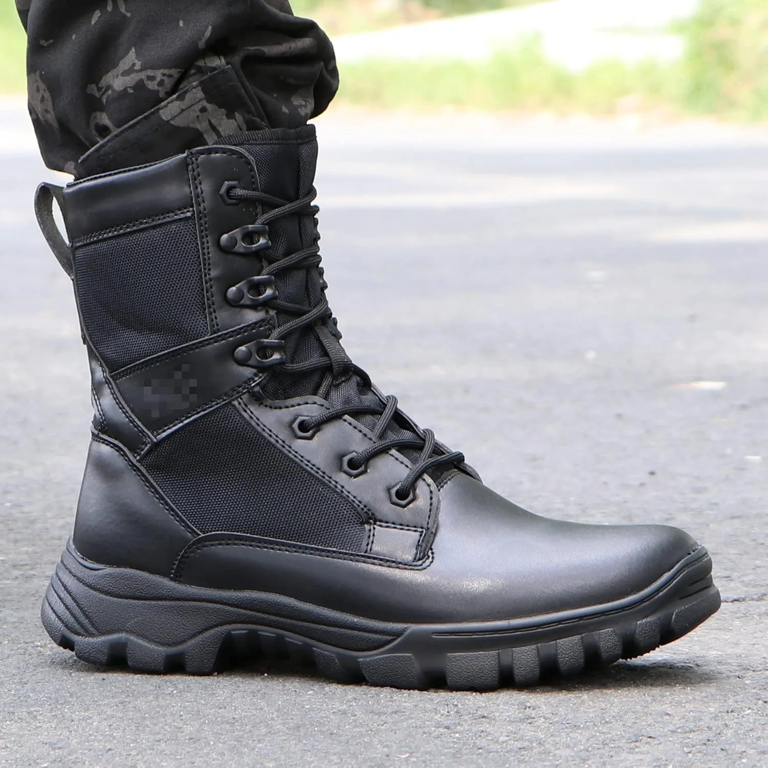 Mens Hiking Boots Travel Climbing Boots Outdoor High Rise Boots Breathable and Durable Trekking Boots-Black||EU40/US7.5