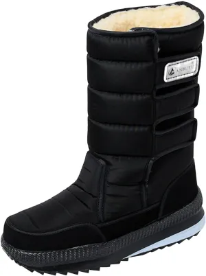Mens Hiking Boots, Waterproof Insulated Fur Boots Athletic Warm Boots Fur Lined Short Ankle Booties Women's Winter Boots