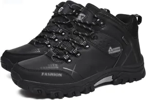 Men's Hiking Shoes, Hunting Shoes, Can Be Worn in All Seasons, Waterproof, Shock Absorption, Strong Protection, Fashion, Outdoor, Leisure (Color : Black, Size : 9)