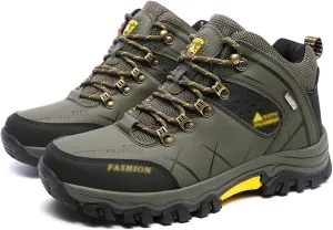 Men's Hiking Shoes, Hunting Shoes, Can Be Worn in All Seasons, Waterproof, Shock Absorption, Strong Protection, Fashion, Outdoor, Leisure (Color : Green, Size : 10.5)