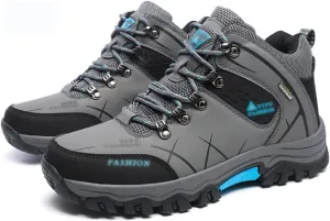 Men's Hiking Shoes, Hunting Shoes, Can Be Worn in All Seasons, Waterproof, Shock Absorption, Strong Protection, Fashion, Outdoor, Leisure (Color : Gris, Size : 7.5)