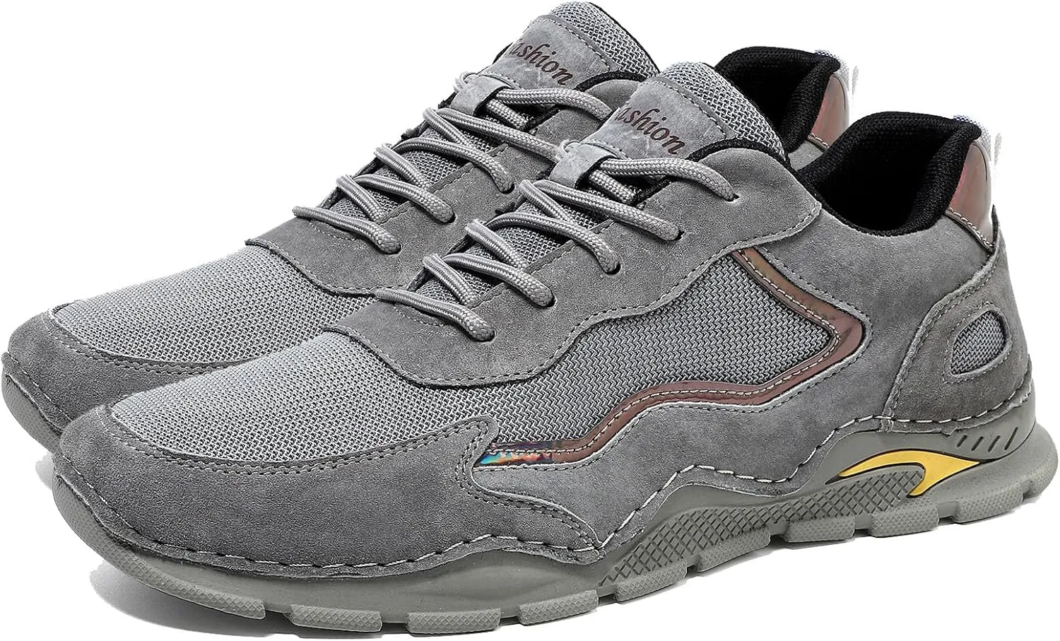 Men's Non-Slip Leather Hiking Shoes Outdoor Breathable Walking Sneakers Lightweight Trekking Training Walking Camping