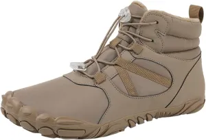 Mens Snow Boots Waterproof Warm Furry Lined Winter Boots Lace Up Cold Weather Anti-Slip Ankle Boots Slip on Athletic Hiking Walking Shoes Sneakers