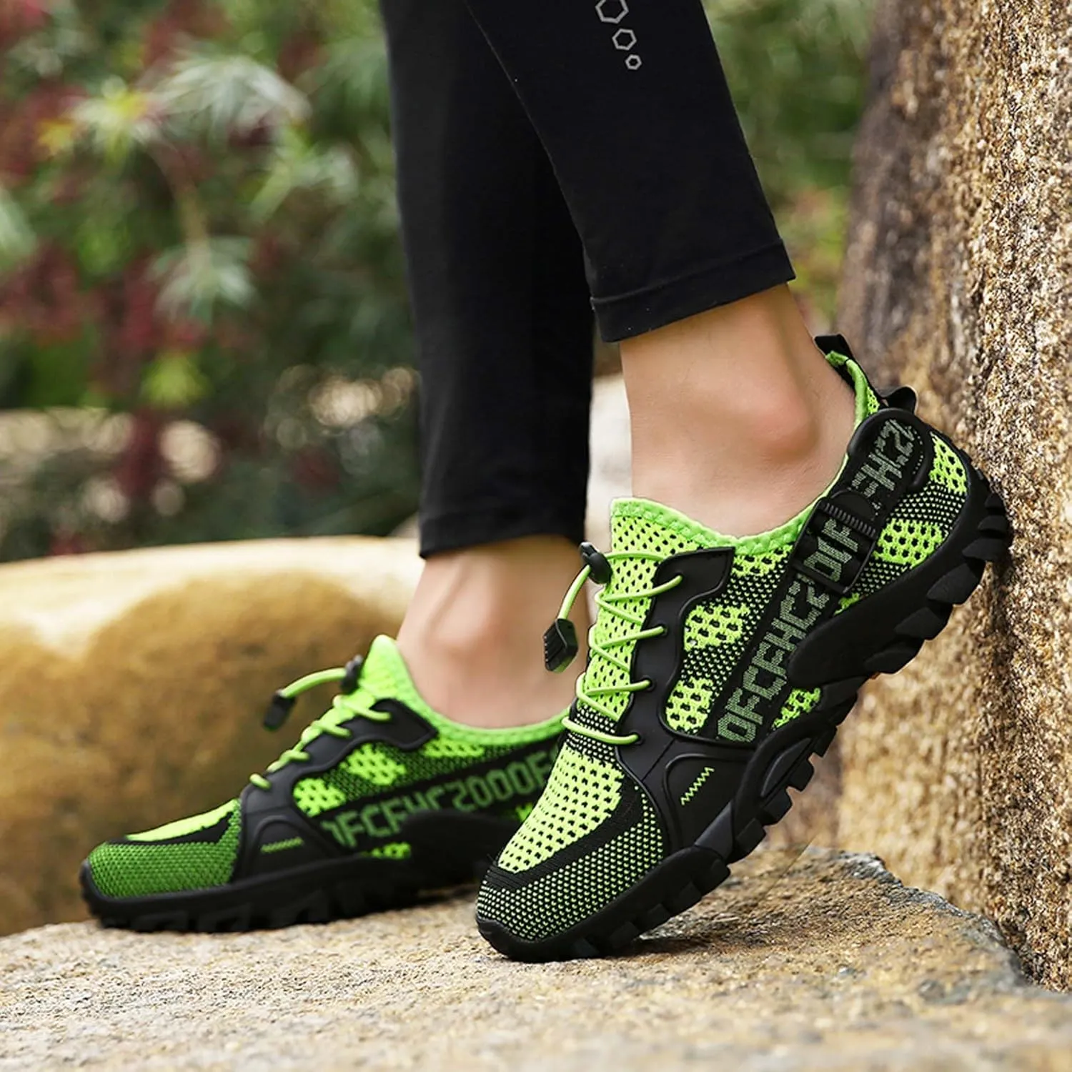 Men's Women's Outdoor Water Sports Shoes Men's Knitted Mesh Beach Shoes Walking, Fishing, Climbing, Sailing, Hiking, Functional Training Shoes Breathable, Amphibious Sneakers
