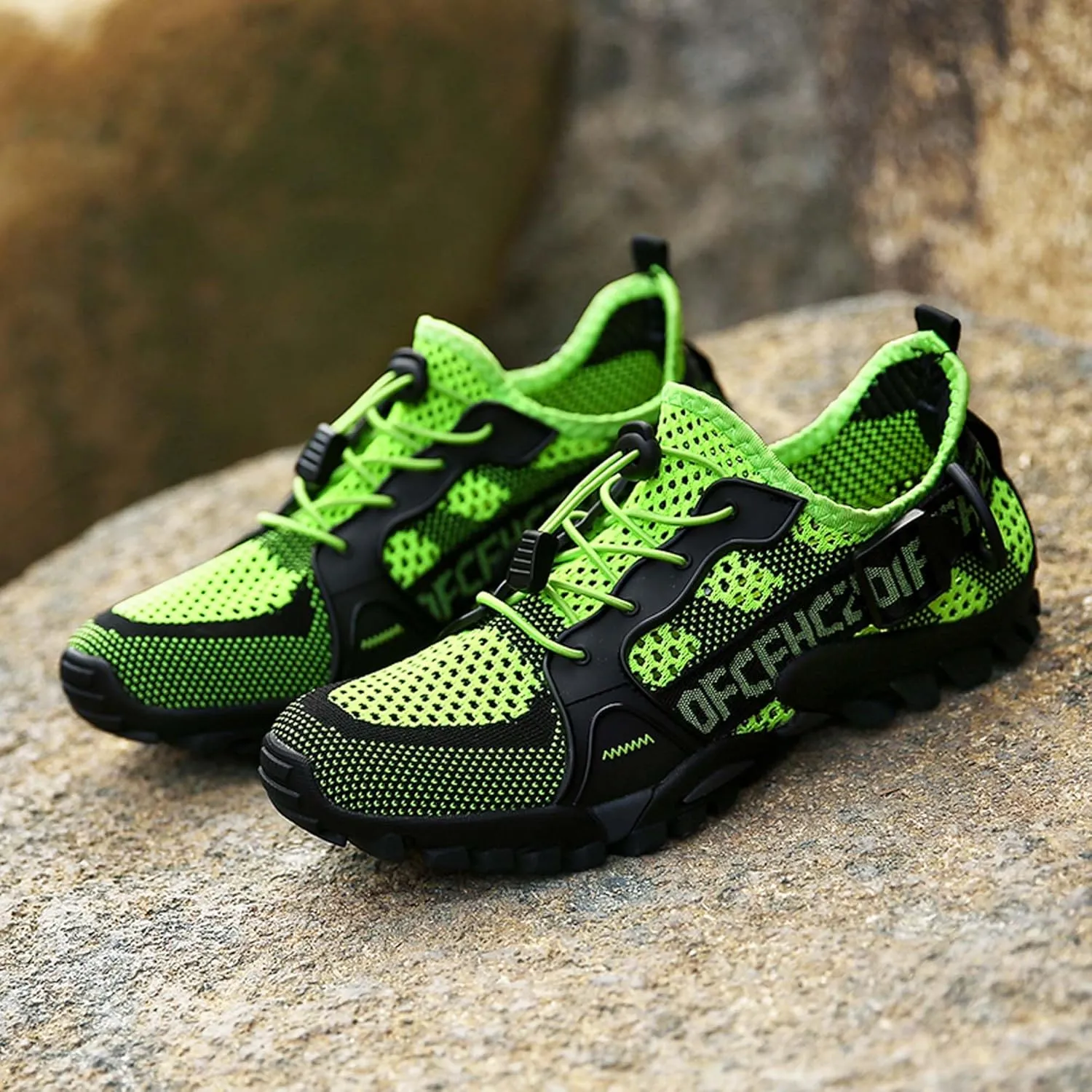 Men's Women's Outdoor Water Sports Shoes Men's Knitted Mesh Beach Shoes Walking, Fishing, Climbing, Sailing, Hiking, Functional Training Shoes Breathable, Amphibious Sneakers