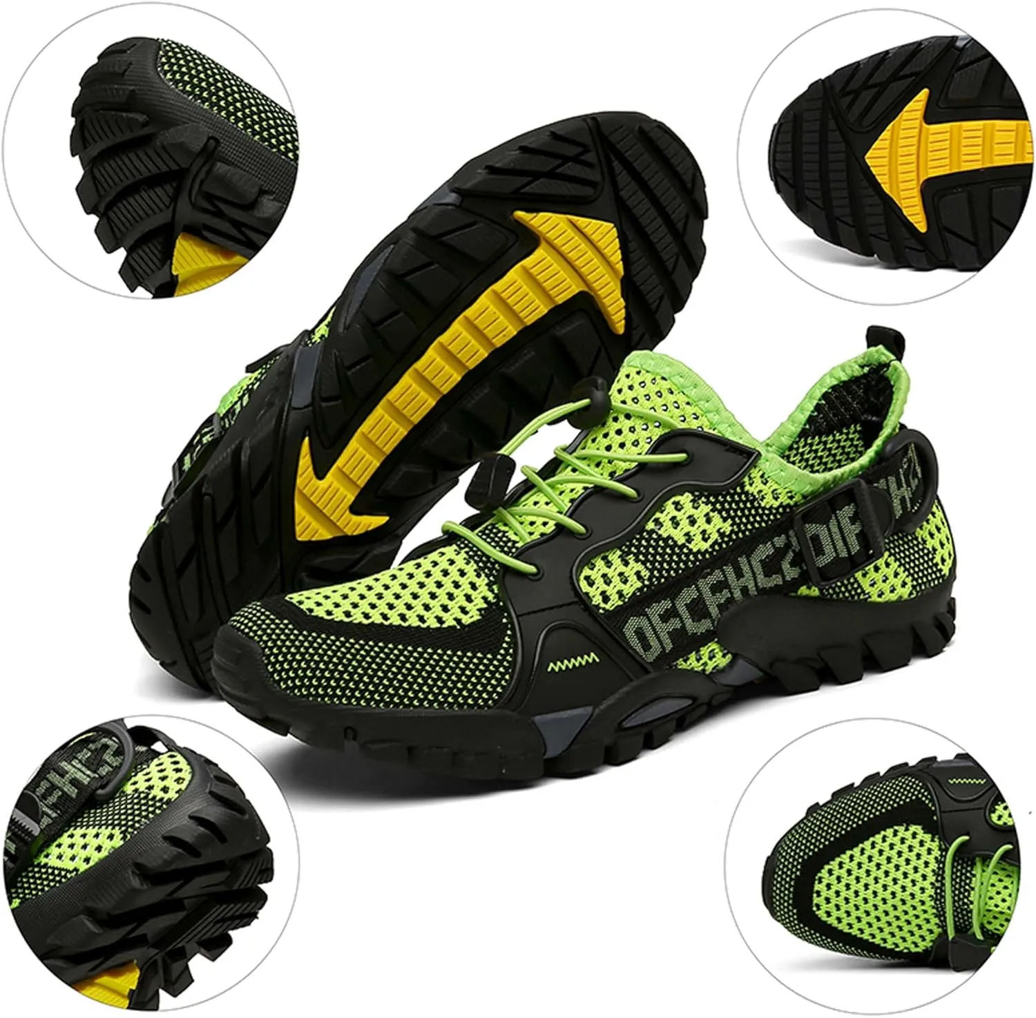 Men's Women's Outdoor Water Sports Shoes Men's Knitted Mesh Beach Shoes Walking, Fishing, Climbing, Sailing, Hiking, Functional Training Shoes Breathable, Amphibious Sneakers