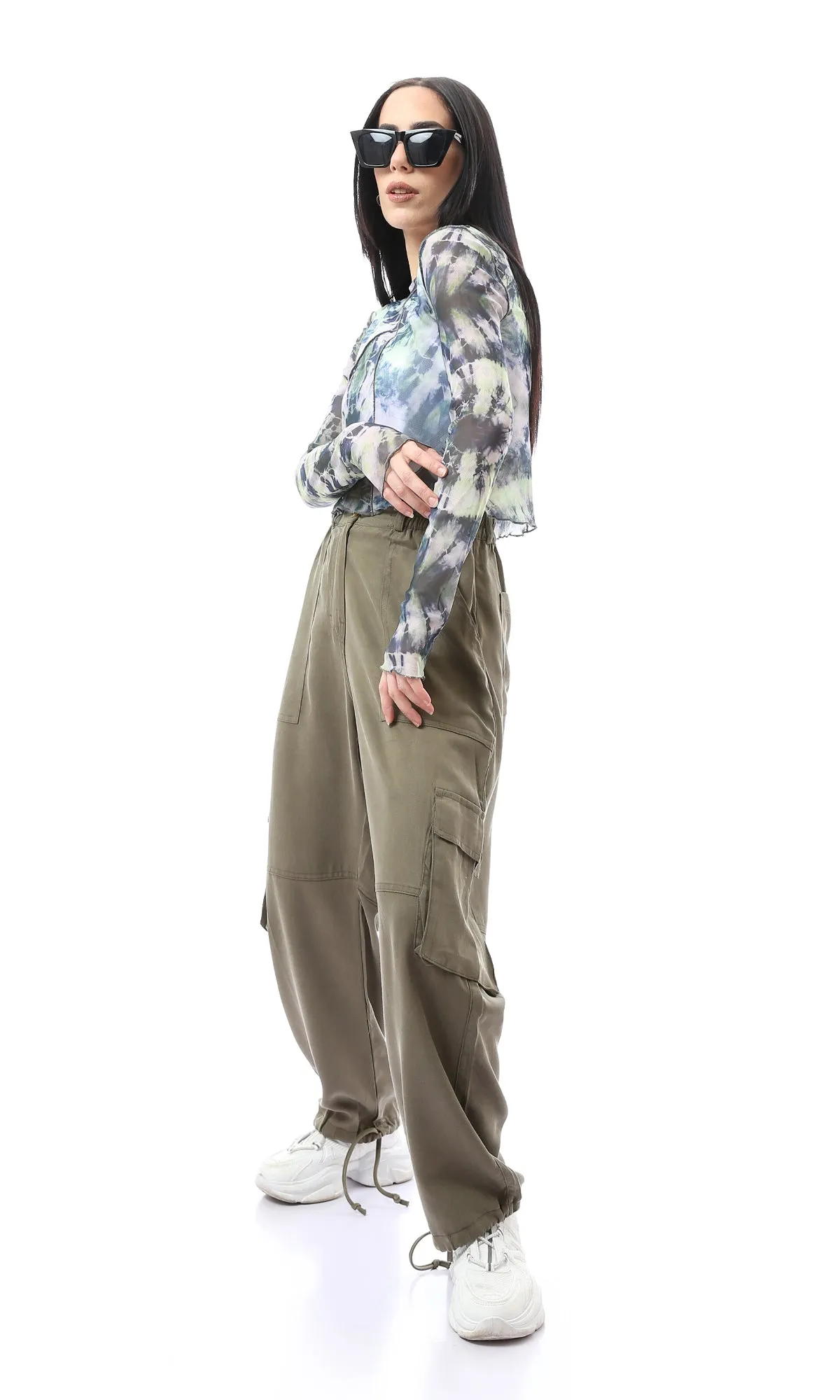 O167384 Long Sleeves Woman Top - Multicolor