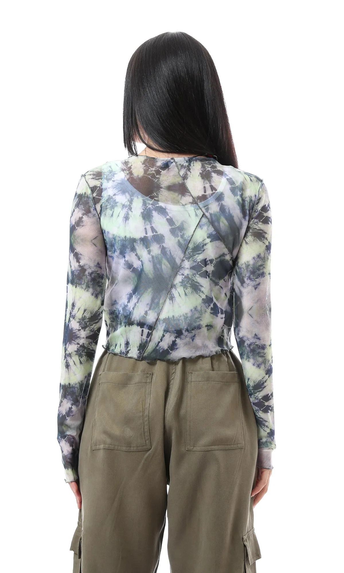 O167384 Long Sleeves Woman Top - Multicolor