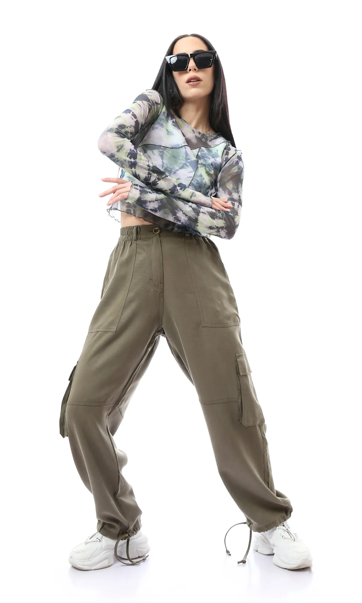 O167384 Long Sleeves Woman Top - Multicolor