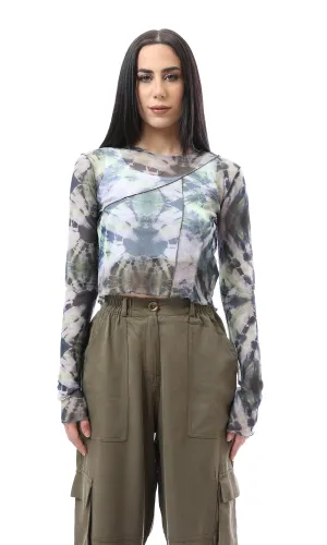 O167384 Long Sleeves Woman Top - Multicolor