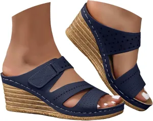 Orthopedic Sandals for Women 2025 Platform Wedge Sandal Fashion Espadrilles with Mid Heel Comfortable Open Toe Slip-On for Dressy Summer Casual Wear