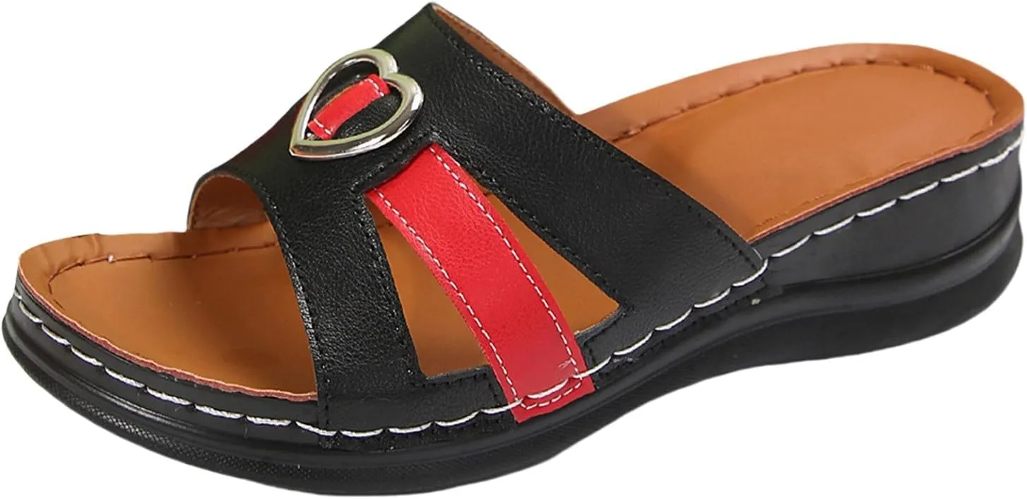 Orthopedic Sandals for Women Comfortable Dressy Wedge Summer Shoes Summer Vacation Arch Support Orthotic Sandals