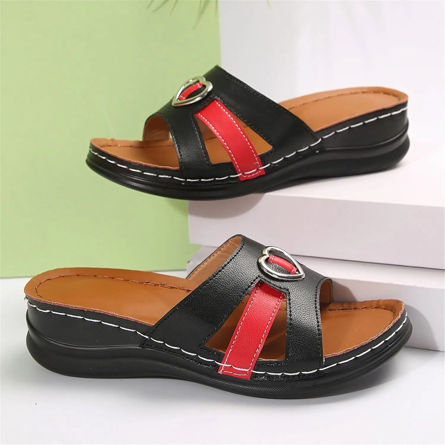 Orthopedic Sandals for Women Comfortable Dressy Wedge Summer Shoes Summer Vacation Arch Support Orthotic Sandals