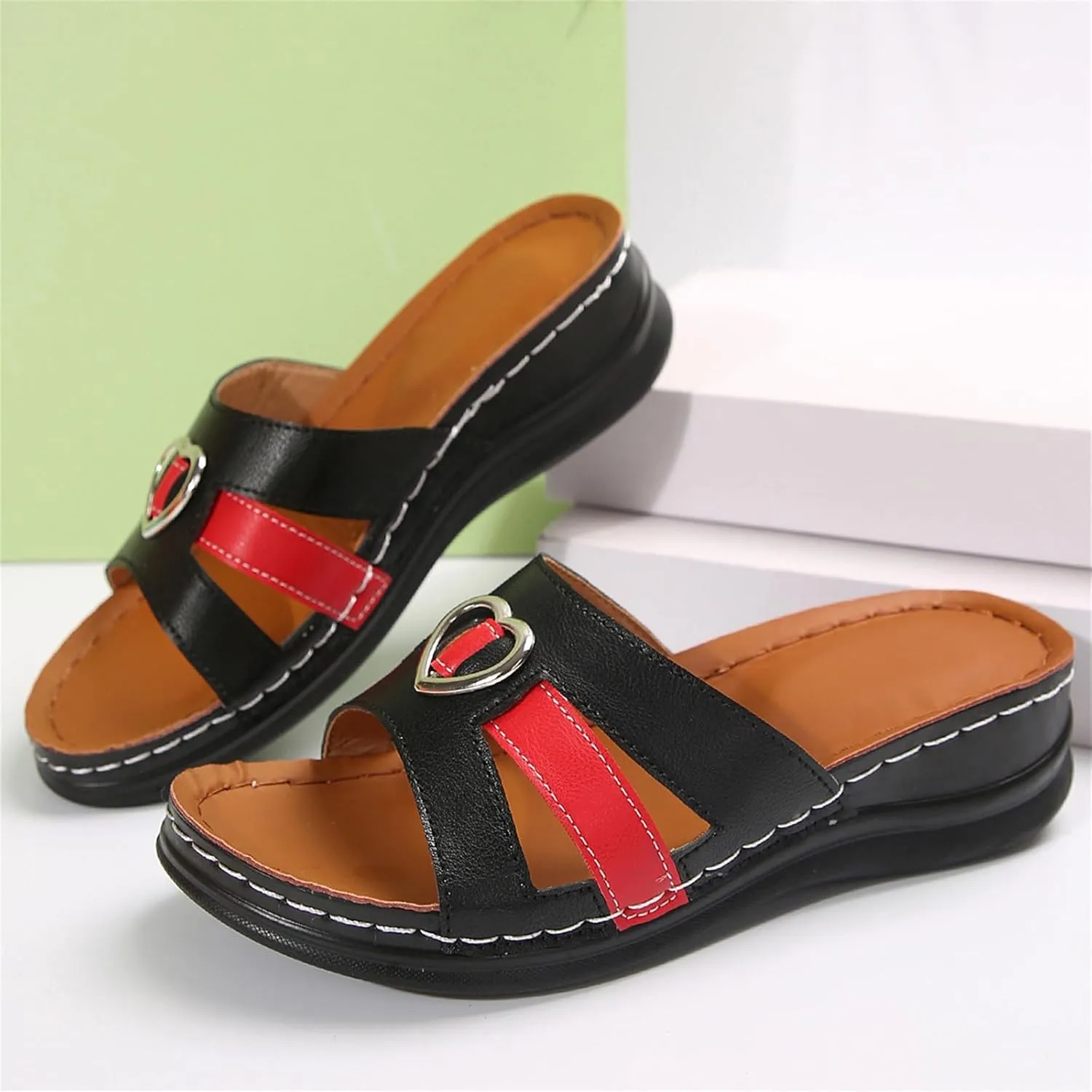 Orthopedic Sandals for Women Comfortable Dressy Wedge Summer Shoes Summer Vacation Arch Support Orthotic Sandals