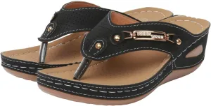 Orthopedic Wedge Sandals for Women Slide Sandals Arch Support Wedge Flip Flops, Summer Dressy Casual Beach Slippers