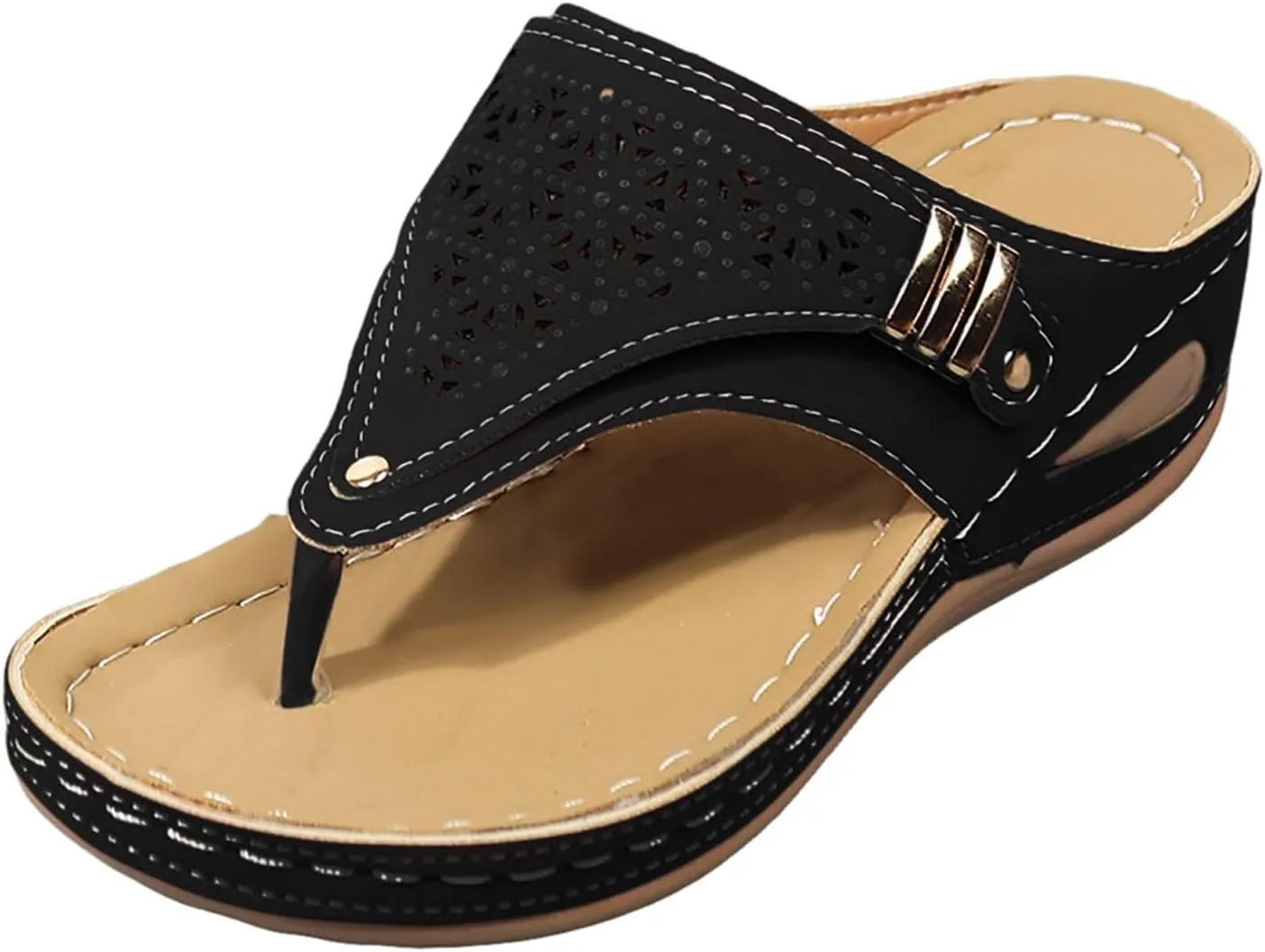 Orthopedic Wedge Sandals for Women Summer Dressy 2025 Flat Open Toe Platform Casual Boho Slip on Beach Dress Comfortable Outdoor Shoes