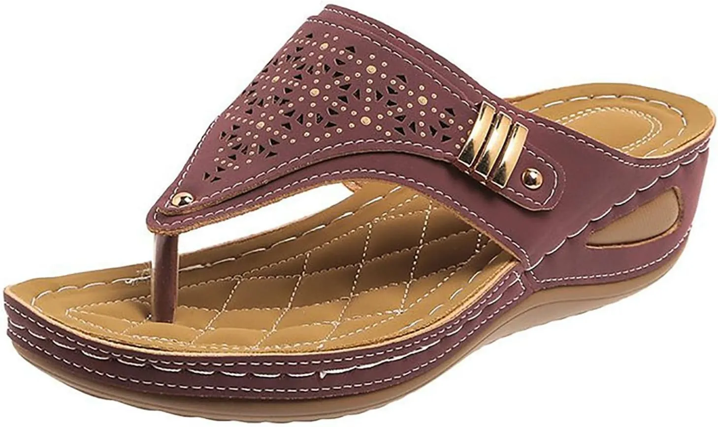 Orthopedic Wedge Sandals for Women Summer Dressy 2025 New Comfortable Arch Support Wedge Sandal Non Slip Flip Flops Shoes Casual Breathable Open Toe Mesh Hollow Sports Beach Sandals
