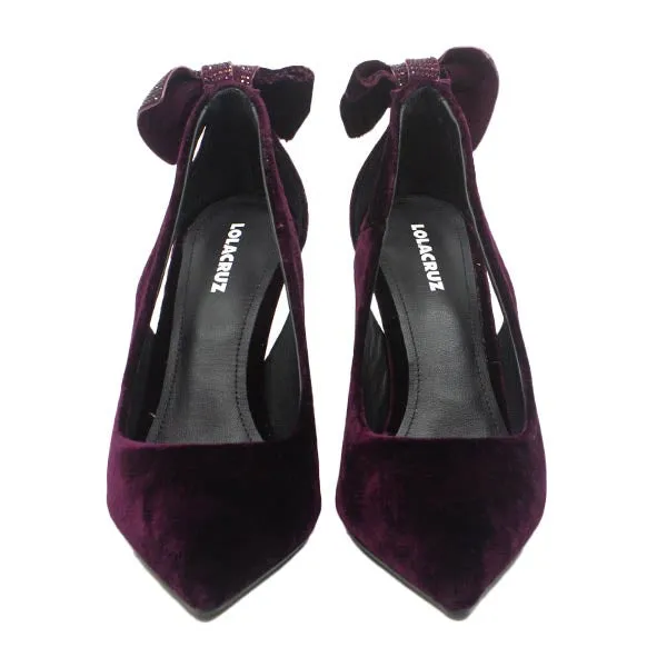 Persan Burgundy | Velvet Pump