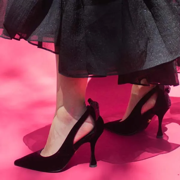Persan Burgundy | Velvet Pump