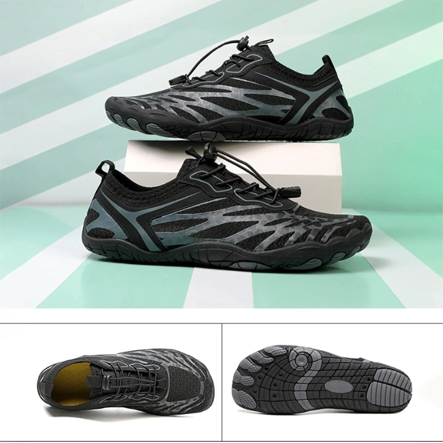 Quick Drying Water Shoes for Women Men Non Slip Barefoot Hiking Shoes Breathable Lightweight Summer Beach Wading Aqua Socks Shoe Boating Fishing Diving Surfing Indoor Yoga Aerobics Footwear Women Men