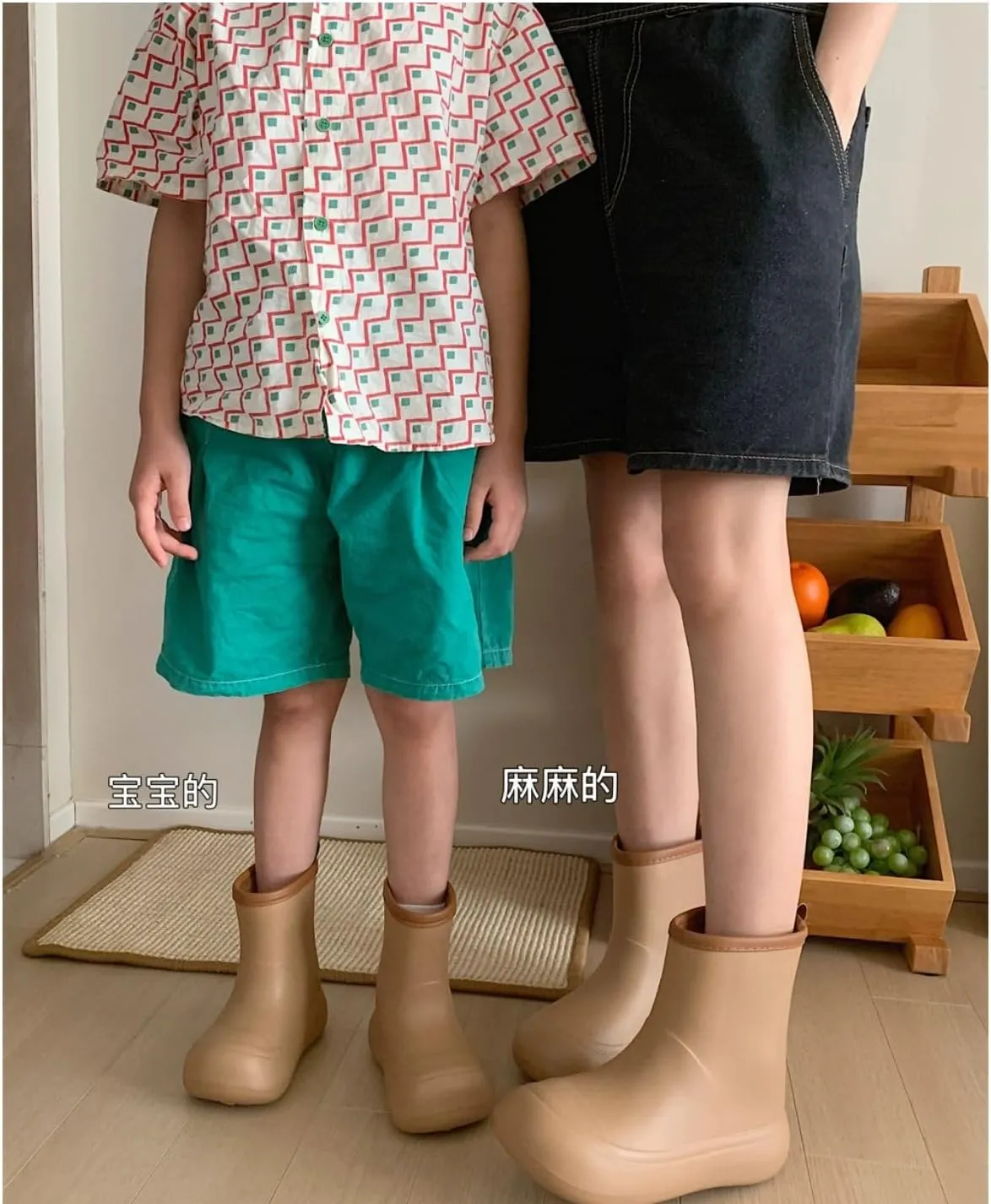 Rain Boots for Women Cartoon Ladies Outdoor Non-Slip Waterproof Students Four Seasons Universal Rainy Rubber Shoes